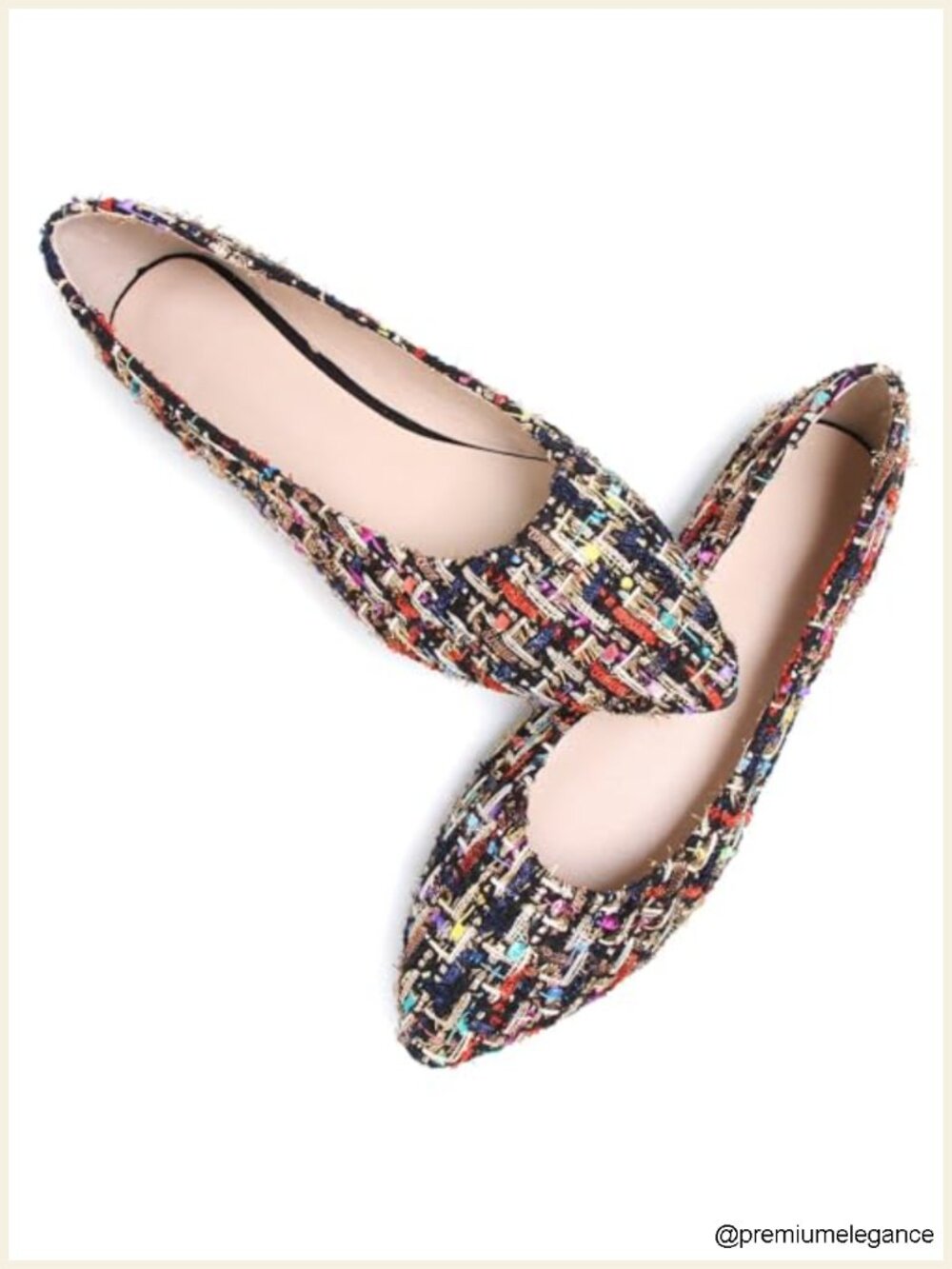 Women's Suede Microfiber Ballet Flats Pointed Toe Slip-On